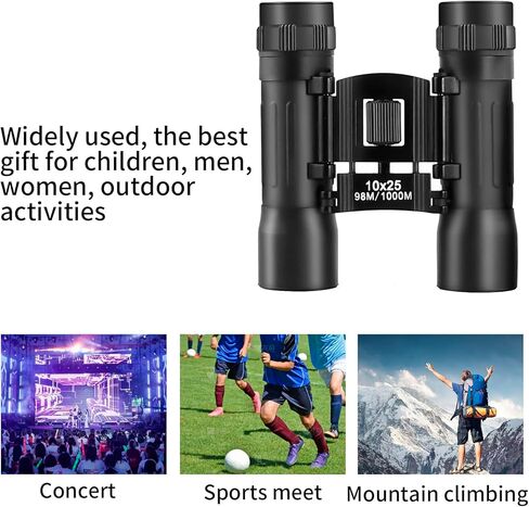 10x25 Binoculars for Adults, High Powered Mini Pocket Binoculars, Waterproof Compact Binoculars for Bird Watching, Hunting, Concert, Theater, Opera, Traveling, Sightseeing in Saudi Arabia