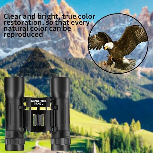 10x25 Binoculars for Adults, High Powered Mini Pocket Binoculars, Waterproof Compact Binoculars for Bird Watching, Hunting, Concert, Theater, Opera, Traveling, Sightseeing in Saudi Arabia