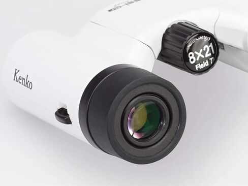 Kenko Binocular Classi-Air 8x21 DH، منشور السقف، خفيف الوزن، تصميم قابل للطي وصغير الحجم، طلاء متعدد، أبيض 021385 in Kuwait