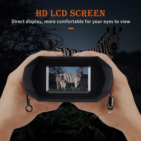 مناظير للرؤية الليلية، دقة DoubleCrysta 4K نظارات رؤية ليلية رقمية بالأشعة تحت الحمراء 20X مع شاشة LCD عالية الدقة مقاس 3 بوصات، قابلة لإعادة الشحن بقدرة 4000 مللي أمبير في الساعة، ومرئية على بعد 300 متر في نطاق رؤية ليلية داكنة بنسبة 100% مع بطاقة TF سعة in Saudi Arabia