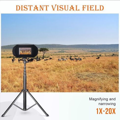 مناظير للرؤية الليلية، دقة DoubleCrysta 4K نظارات رؤية ليلية رقمية بالأشعة تحت الحمراء 20X مع شاشة LCD عالية الدقة مقاس 3 بوصات، قابلة لإعادة الشحن بقدرة 4000 مللي أمبير في الساعة، ومرئية على بعد 300 متر في نطاق رؤية ليلية داكنة بنسبة 100% مع بطاقة TF سعة in Saudi Arabia