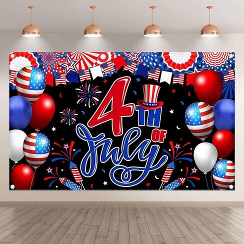 72x43inch Independence Day Photography Backdrop 4th of July American Stars Stripes Background Veterans Patriotic Memorial Day Party Decor Photo Banner in Saudi Arabia