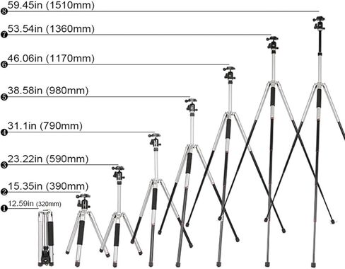 حامل ثلاثي محمول صغير الحجم OBO N2+B200 مع رأس دوار 360 درجة للكاميرا الرقمية (فضي) in Kuwait