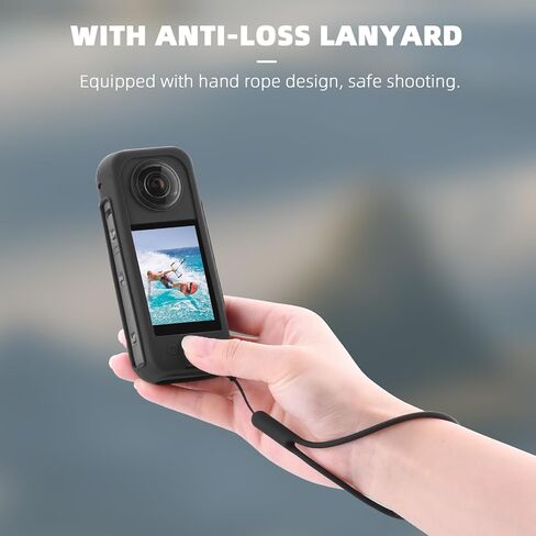 حافظة لملحقات Insta360 X3، غطاء حماية من السيليكون وواقي عدسة يحمل حقيبة محمولة مع حزام معصم لملحقات كاميرا Insta 360 One X3 in Saudi Arabia