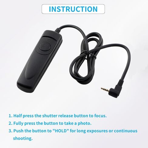 Shutter Release Cable Cord Wired Remote Control Switch compatible for Panasonic Lumix GX8 GX7 FZ2500 FZ2000 FZ1000 II FZ300 FZ100 FZ150 FZ200 FZ50 G5 G6 G7 G9 GH3 G85 GH6 GH5 GH5S replace DMW-RS1/RSL1 in Saudi Arabia
