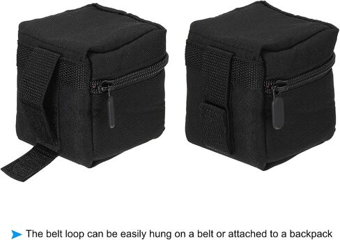 PATIKIL 80mm Camera Lens Case, DSLR Camera Lens Bag Water Resistant Protective Lens Pouch Holder Storage Container, Black in Saudi Arabia