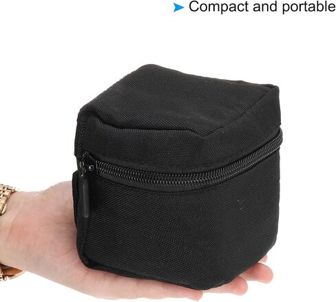 PATIKIL 80mm Camera Lens Case, DSLR Camera Lens Bag Water Resistant Protective Lens Pouch Holder Storage Container, Black in Saudi Arabia