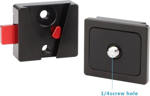 محول تركيب كاميرا لوحة QR من Leftfoto لكاميرا DSLR/حامل ثلاثي القوائم/Canon/Nikon/Sony/DJI/ZHIYUN Stablizer، مع خيط برغي 1/4 بوصة ووسادة سيليكون مضادة للانزلاق. in Saudi Arabia