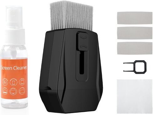 Keyboard Cleaner Laptop Cleaning Kit, 5 in 1 Computer Screen Cleaning Brush Tool, Electronics Cleaner with Multi-Function Cleaning Cloth Spray for MacBook iPhone ipad Tablet PC Monitor Camera Lens in Saudi Arabia