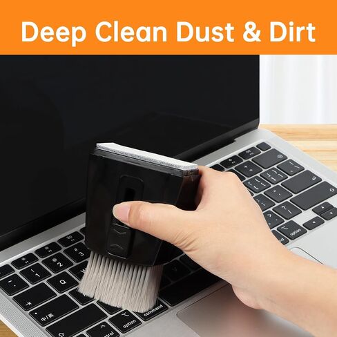 Keyboard Cleaner Laptop Cleaning Kit, 5 in 1 Computer Screen Cleaning Brush Tool, Electronics Cleaner with Multi-Function Cleaning Cloth Spray for MacBook iPhone ipad Tablet PC Monitor Camera Lens in Saudi Arabia