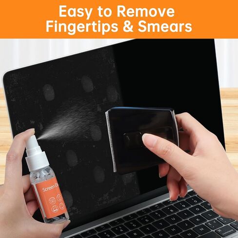 Keyboard Cleaner Laptop Cleaning Kit, 5 in 1 Computer Screen Cleaning Brush Tool, Electronics Cleaner with Multi-Function Cleaning Cloth Spray for MacBook iPhone ipad Tablet PC Monitor Camera Lens in Saudi Arabia