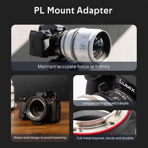 VILTROX PL-E محول عدسة محول العدسة الدائري مع قفل دوار متوافق مع عدسة تركيب PL لكاميرات Sony E/NEX Mount Cameras A7S3/FS7/5/FX9/A7R4/R3/a Series/Nex Series in Saudi Arabia