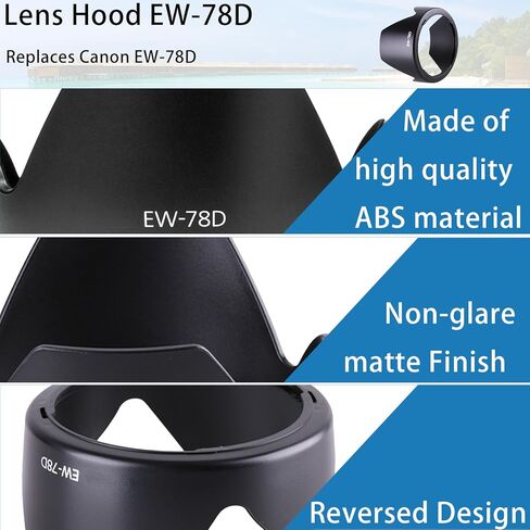 غطاء غطاء العدسة EW-78D لـ EF28-200mm F3.5-5.6 USM، EF-S18-200mm F3.5-5.6 يحل محل غطاء العدسة EW-78D in Kuwait