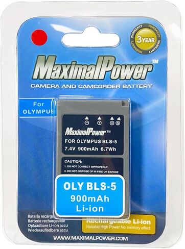 Maximal Power DB OLY BLS-5 Replacement Battery Olympus BLS-5 for Olympus E-PL2 Camera in Saudi Arabia
