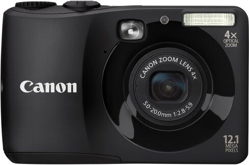 كاميرا Canon Powershot A1200 الرقمية بدقة 12.1 ميجابكسل مع تكبير بصري 4x (أسود) (متجدد) in Saudi Arabia