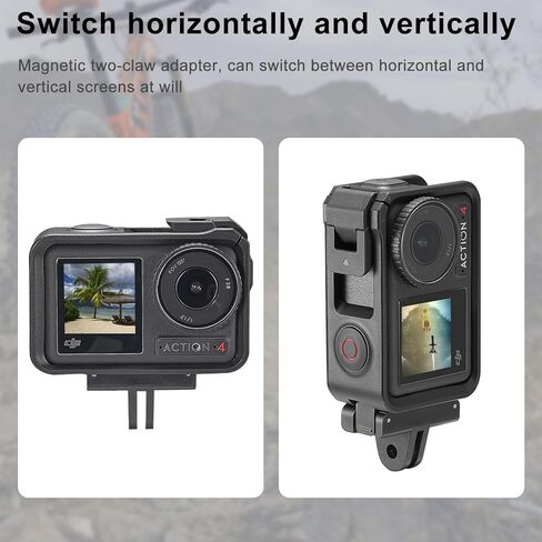 حامل محول مغناطيسي سريع الفك من FitSTILL متوافق مع كاميرا DJI Osmo Action 4، وكاميرا Osmo Action 3 مع ملحقات قاعدة تمديد محول الاتصال in Saudi Arabia