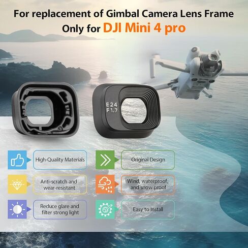 ل DJI Mini 4 Pro Gimbal إطار الكاميرا استبدال Mini 4 Pro كاميرا ذات محورين عدسة غطاء إطاري غطاء ملحقات طائرة بدون طيار أجزاء in Kuwait