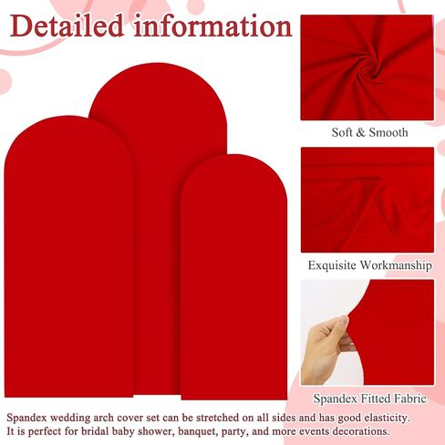الأحمر قوس غطاء مجموعة من 3 دنة غطاء قوس الزفاف غطاء قوس خلفية النسيج 4FT 5FT 6FT كيارا قوس حامل غطاء جولة أعلى قوس خلفية غطاء مجموعة لعيد ميلاد سعيد بالون الطرف الامدادات in Kuwait