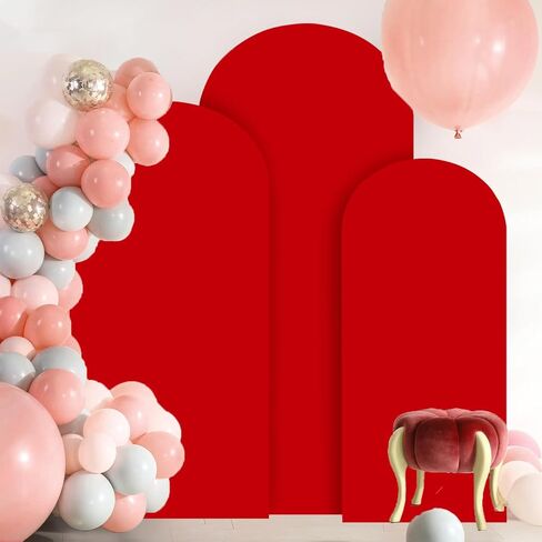 الأحمر قوس غطاء مجموعة من 3 دنة غطاء قوس الزفاف غطاء قوس خلفية النسيج 4FT 5FT 6FT كيارا قوس حامل غطاء جولة أعلى قوس خلفية غطاء مجموعة لعيد ميلاد سعيد بالون الطرف الامدادات in Kuwait