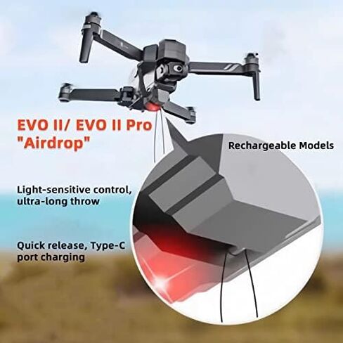 تسليم الحمولة الصافية بدون طيار من O'woda لـ Autel EVO II - مشبك Airdrop لصيد الأسماك وحفلات الزفاف والبحث والإنقاذ - متوافق مع ملحقات Autel EVO II/EVO II Pro in Kuwait