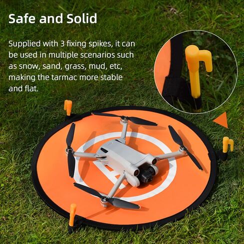 وسادة هبوط Air 3 بدون طيار، منصات إطلاق قابلة للطي مقاس 55 سم/21.65 بوصة لـ DJI Air 3/Mini 3/Mini SE/Mavic 2/Mavic Pro وMini Drones مزدوجة الجوانب مضيئة كوادكوبتر RC ملحقات طائرات الهليكوبتر RC in Saudi Arabia