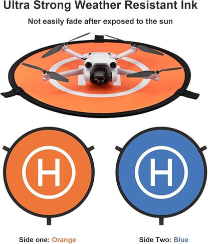 وسادة هبوط Air 3 بدون طيار، منصات إطلاق قابلة للطي مقاس 55 سم/21.65 بوصة لـ DJI Air 3/Mini 3/Mini SE/Mavic 2/Mavic Pro وMini Drones مزدوجة الجوانب مضيئة كوادكوبتر RC ملحقات طائرات الهليكوبتر RC in Saudi Arabia