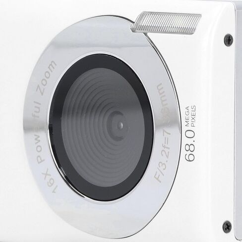 8K HD 68MP Digital Camera with 16X Zoom, Timer Shoot, Beauty Filter, Compact Camera for Teens, Students, Seniors (White) in Saudi Arabia