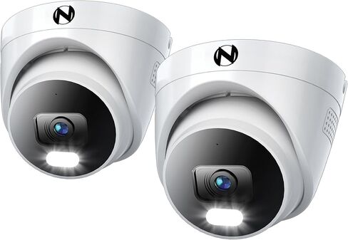 Night Owl Add On Wired IP 4K HD Indoor/Outdoor Deterrence Dome Cameras with 2-Way Audio (2 Pack) in Saudi Arabia