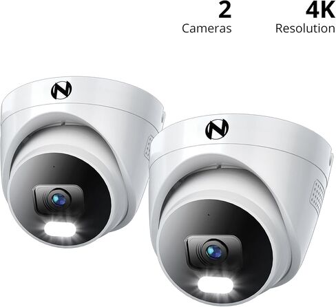 Night Owl Add On Wired IP 4K HD Indoor/Outdoor Deterrence Dome Cameras with 2-Way Audio (2 Pack) in Saudi Arabia