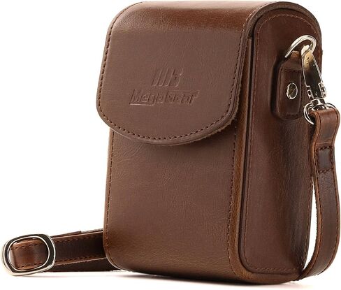 MegaGear MG1496 Sony Cyber-Shot Dsc-Rx100 Vı, Dsc-Rx100 V, Dsc-Rx100 Iv, Dsc-Rx100 Iıı Leather Camera Case With Strap - Black in Saudi Arabia
