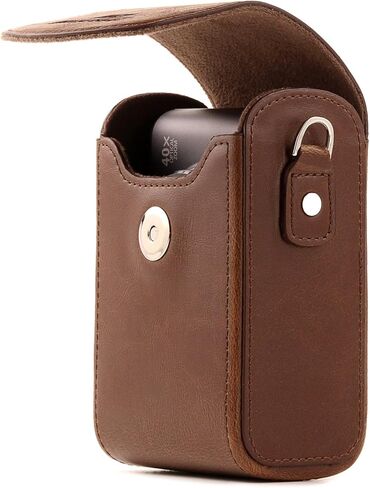 MegaGear MG1496 Sony Cyber-Shot Dsc-Rx100 Vı, Dsc-Rx100 V, Dsc-Rx100 Iv, Dsc-Rx100 Iıı Leather Camera Case With Strap - Black in Saudi Arabia