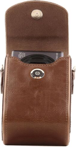 MegaGear MG1496 Sony Cyber-Shot Dsc-Rx100 Vı, Dsc-Rx100 V, Dsc-Rx100 Iv, Dsc-Rx100 Iıı Leather Camera Case With Strap - Black in Saudi Arabia