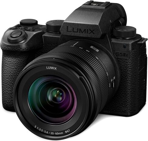 Panasonic LUMIX S5IIX Mirrorless Camera, 24.2MP Full Frame with Phase Hybrid AF with 20-60mm F3.5-5.6 Lens Bundle With 64Gb Memory Card + Camara Bag + Vlogging Tripod + Cleaning Kit + More Accessories in Saudi Arabia