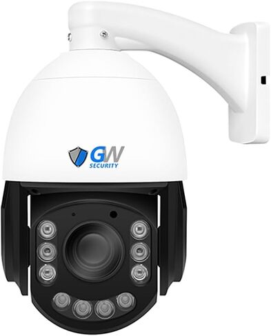 GW Security 8MP Pan Tilt Zoom IP PoE 20X زووم بصري 4K 3840 x 2160p كاميرا PTZ ذات قبة أمنية داخلية خارجية مع رؤية ليلية بالأشعة تحت الحمراء 330 قدمًا (GW810PTZ) in Saudi Arabia