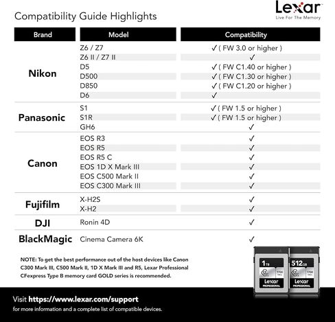 Lexar 80GB Professional CFexpress Type A Gold Series Memory Card, Up to 900MB/s Read, Cinema-Quality 8K Video, Rated VPG 400 (LCAGOLD080G-RNENG) in Saudi Arabia
