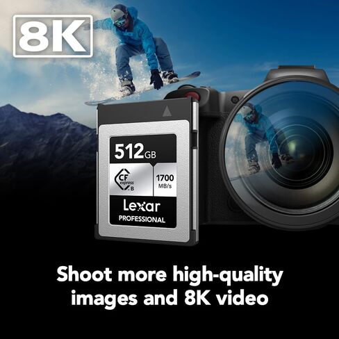Lexar 80GB Professional CFexpress Type A Gold Series Memory Card, Up to 900MB/s Read, Cinema-Quality 8K Video, Rated VPG 400 (LCAGOLD080G-RNENG) in Saudi Arabia