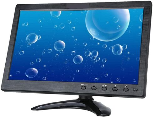شاشة أمان محمولة 10.1 بوصة 1024 × 600 HDMI شاشة تلفزيون صغيرة مع مكبرات صوت مزدوجة مدمجة HDMI VGA BNC مدخل USB لأجهزة الكمبيوتر الشخصية ومراقبة الدوائر التلفزيونية المغلقة in Saudi Arabia