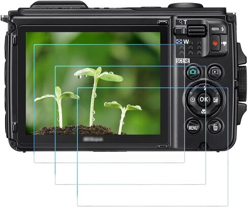 واقي شاشة W300S متوافق مع كاميرا Nikon W300 W300S، زجاج مقسى مقاوم للخدش بصلابة 0.3 مم 9H (3 عبوات) in Kuwait