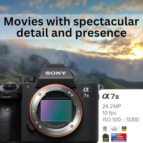 Sony Alpha a7 III 24.2MP Full Frame Mirrorless Digital Camera with 4K Video & Fast Autofocus Bundle with 17-50mm F/4 Di III VXD, Editing Software, 128GB SD Card, and Accessories (7 Items) in Saudi Arabia