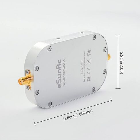 معزز إشارة واي فاي eSunRC RC، 5.8 جيجا هرتز و2.4 جيجا هرتز ثنائي النطاق 2000 ميجاوات 33 ديسيبل متر، معزز مكرر للإشارة اللاسلكية لـ DJI RC Drones Yuneec UAV in Kuwait