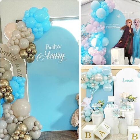 6.6FT Spandex Fitted Wedding Arch Cover Round Top Stand Covers Double-Side Chiara Cover Backdrop Cover for Wedding Birthday Party Ceremony Baby Shower Decoration(Burgundy) in Saudi Arabia