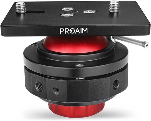PROAIM Camera Support Leveling Base. Comes with Mitchell & 3/8" Base Mount. Payload up to 30kg/66lb. Swivel 360° with Inclination of up to 27°. (P-LB1-01) in Saudi Arabia