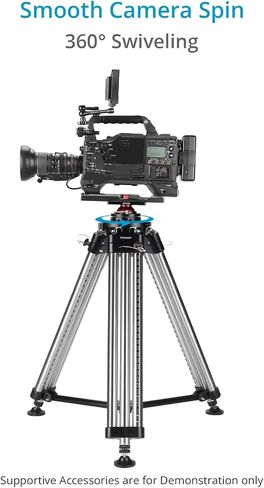 PROAIM Camera Support Leveling Base. Comes with Mitchell & 3/8" Base Mount. Payload up to 30kg/66lb. Swivel 360° with Inclination of up to 27°. (P-LB1-01) in Saudi Arabia