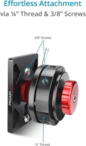 PROAIM Camera Support Leveling Base. Comes with Mitchell & 3/8" Base Mount. Payload up to 30kg/66lb. Swivel 360° with Inclination of up to 27°. (P-LB1-01) in Saudi Arabia