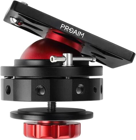 PROAIM Camera Support Leveling Base. Comes with Mitchell & 3/8" Base Mount. Payload up to 30kg/66lb. Swivel 360° with Inclination of up to 27°. (P-LB1-01) in Saudi Arabia