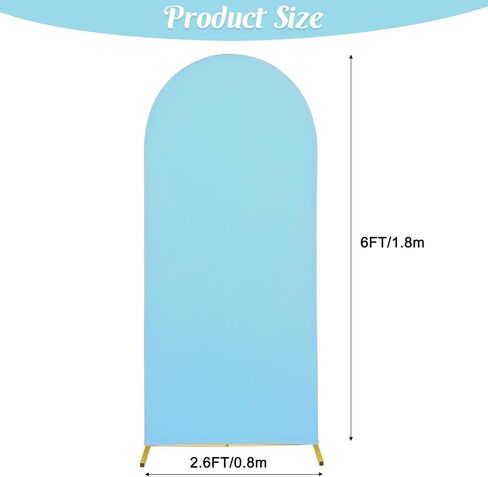 6.6FT Spandex Fitted Wedding Arch Cover Round Top Stand Covers Double-Side Chiara Cover Backdrop Cover for Wedding Birthday Party Ceremony Baby Shower Decoration(Burgundy) in Saudi Arabia