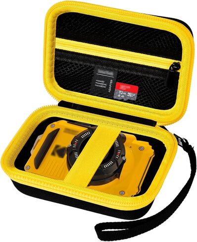 حقيبة حمل صلبة من ALKOO متوافقة مع كاميرا KODAK PIXPRO WPZ2 القوية المقاومة للماء والصدمات والغبار وكاميرا واي فاي الرقمية وملحقاتها، حامل تخزين لبطاقة ذاكرة SD/بطارية بديلة - صندوق فقط in Kuwait