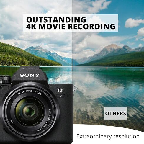 كاميرا Sony Alpha 7 IV ذات الإطار الكامل وعدسة قابلة للتبديل بدون مرآة مع مجموعة عدسات 28-70 مم مع 17-50 مم F/4 Di III VXD، وبرامج تحرير، وبطاقة SD سعة 128 جيجابايت، وملحقات (7 عناصر) in Saudi Arabia