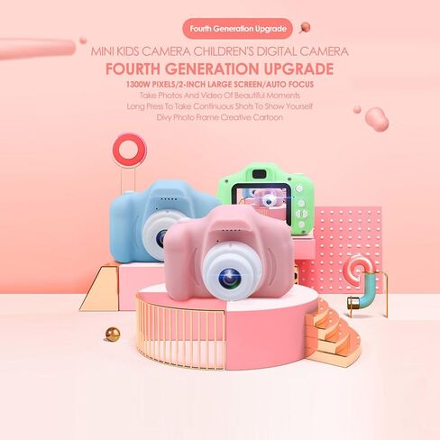 Camera Kids Camera Mini Kids Camer for Girls 2.0in IPS Color Portable Children's Digital Camera with Photo Video Function HD 1080P Children Camera with Neck Lanyard for New Year Pink in Saudi Arabia