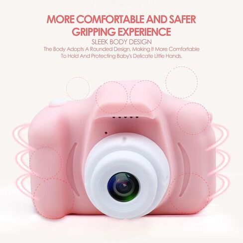 Camera Kids Camera Mini Kids Camer for Girls 2.0in IPS Color Portable Children's Digital Camera with Photo Video Function HD 1080P Children Camera with Neck Lanyard for New Year Pink in Saudi Arabia